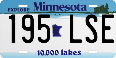 MN license plate 195LSE