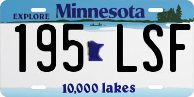 MN license plate 195LSF