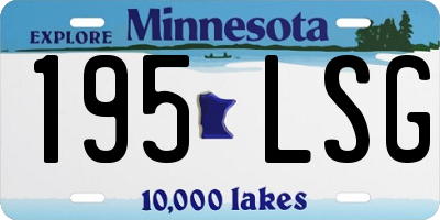 MN license plate 195LSG