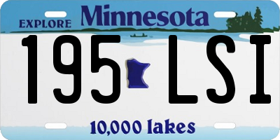 MN license plate 195LSI
