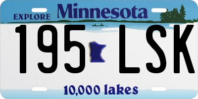 MN license plate 195LSK