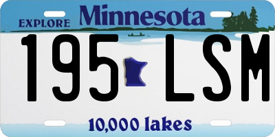 MN license plate 195LSM