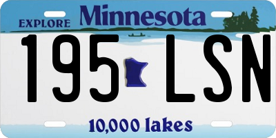 MN license plate 195LSN