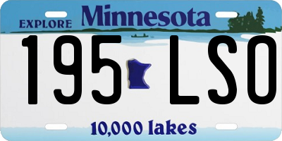 MN license plate 195LSO
