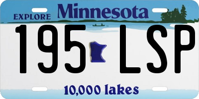MN license plate 195LSP