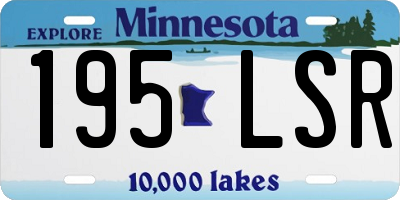 MN license plate 195LSR