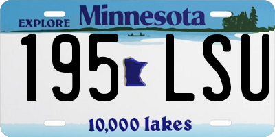 MN license plate 195LSU