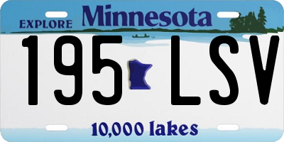 MN license plate 195LSV