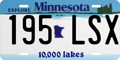 MN license plate 195LSX