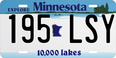 MN license plate 195LSY