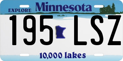 MN license plate 195LSZ