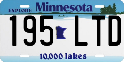 MN license plate 195LTD
