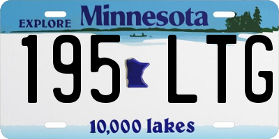 MN license plate 195LTG