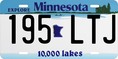 MN license plate 195LTJ