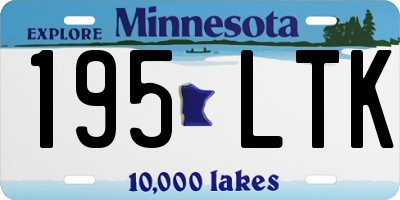 MN license plate 195LTK