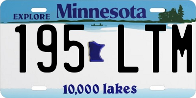 MN license plate 195LTM