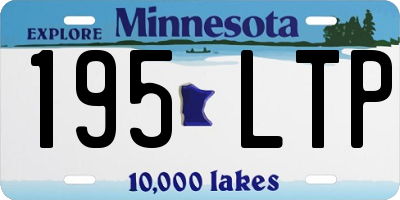 MN license plate 195LTP