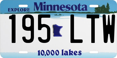 MN license plate 195LTW