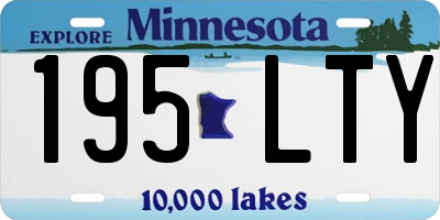 MN license plate 195LTY
