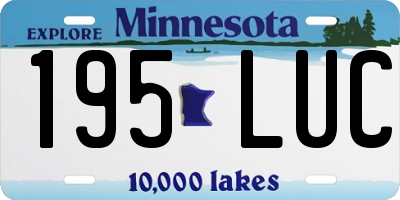 MN license plate 195LUC