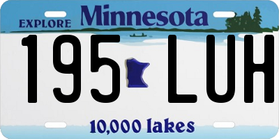 MN license plate 195LUH