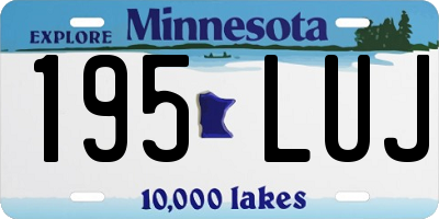 MN license plate 195LUJ