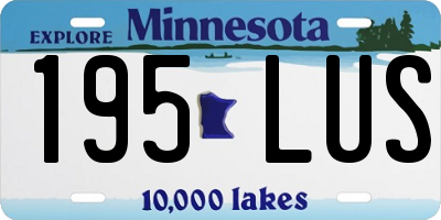 MN license plate 195LUS