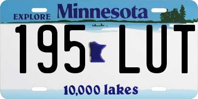 MN license plate 195LUT