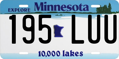 MN license plate 195LUU