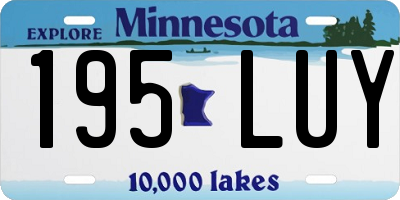 MN license plate 195LUY