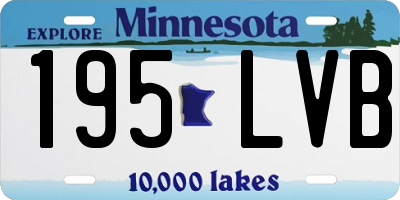 MN license plate 195LVB