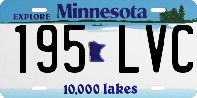 MN license plate 195LVC