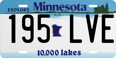MN license plate 195LVE