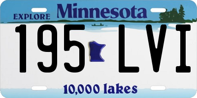 MN license plate 195LVI