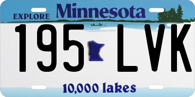 MN license plate 195LVK