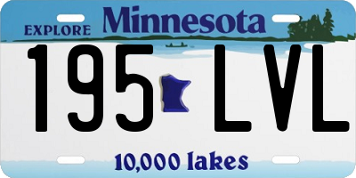 MN license plate 195LVL