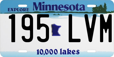 MN license plate 195LVM