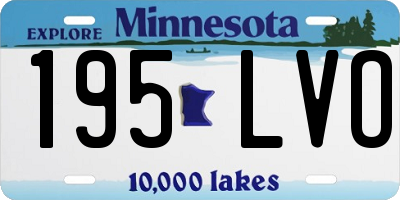 MN license plate 195LVO
