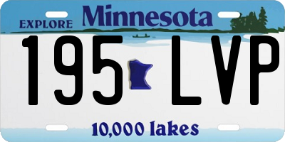 MN license plate 195LVP