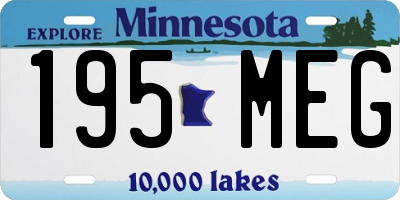 MN license plate 195MEG