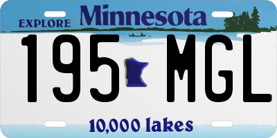 MN license plate 195MGL