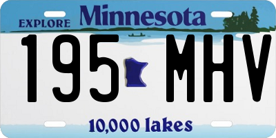 MN license plate 195MHV