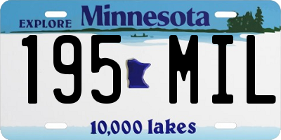 MN license plate 195MIL