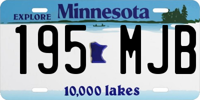 MN license plate 195MJB