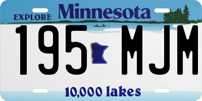 MN license plate 195MJM