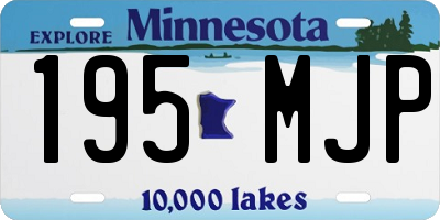 MN license plate 195MJP