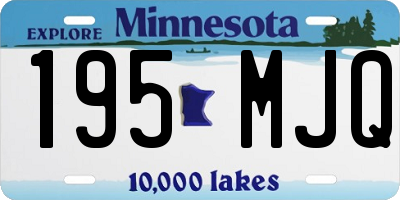 MN license plate 195MJQ
