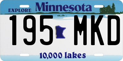 MN license plate 195MKD