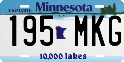 MN license plate 195MKG