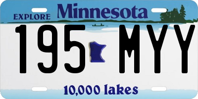 MN license plate 195MYY